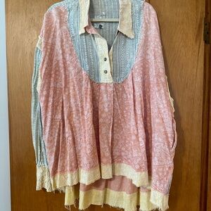 Oli & Hali Pink Long Sleeve Polo Tunic